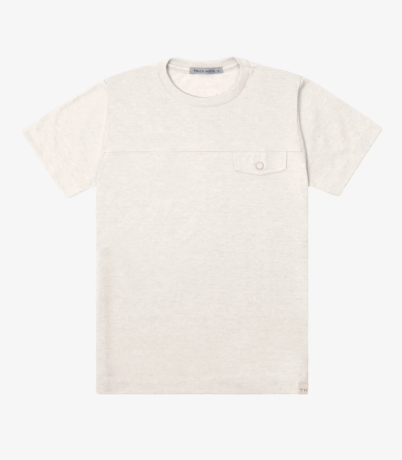 Camiseta Verão Menino Manga Curta Trick Nick Bege