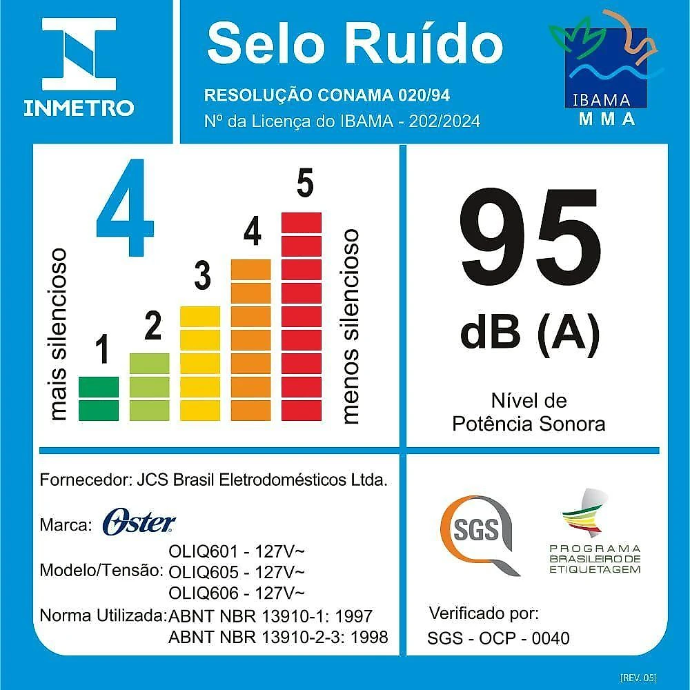 Liquidificador Oster 1100 Full Cinza 3,2L 220V