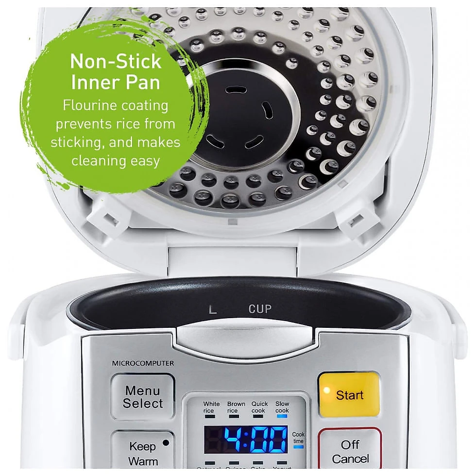 Panasonic SR ZC075K Panela de Arroz Elétrica 960mL, com Controle de Temperatura, 110V, Branca