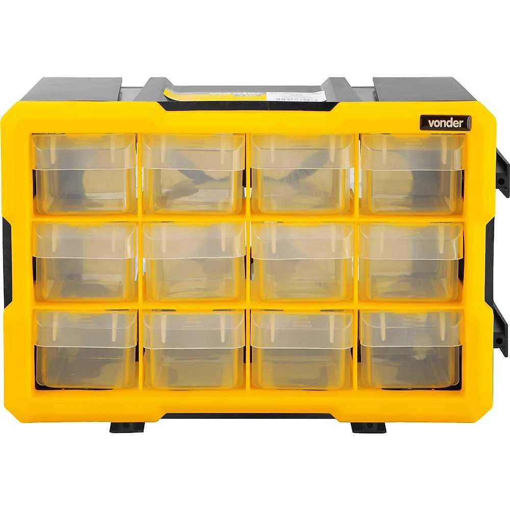 Organizador plástico 12 gavetas 3 kgf polipropileno nove54 opv012