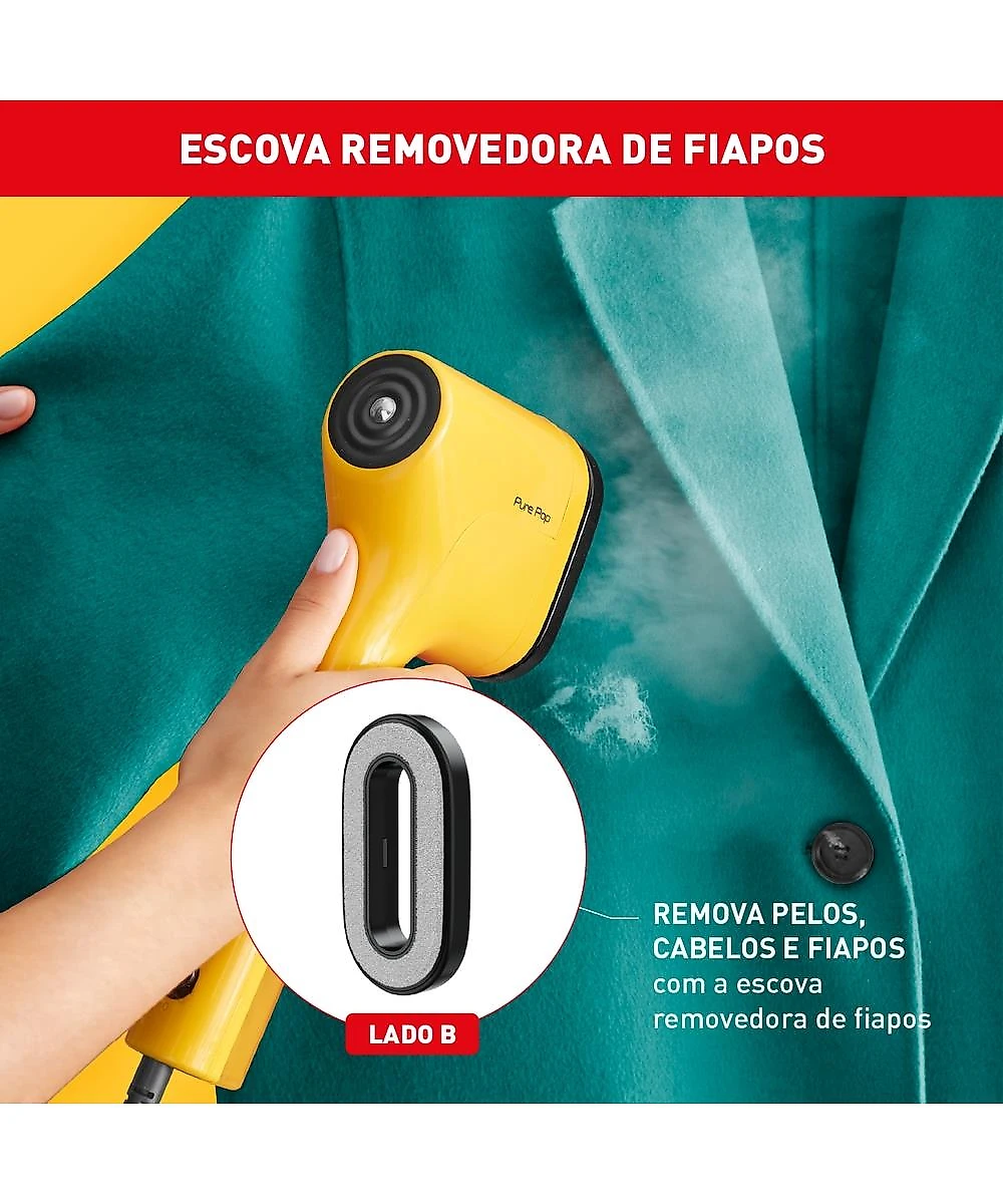 Vaporizador Arno Pure Pop Amarelo Higieniza 1100W Portátil HS26