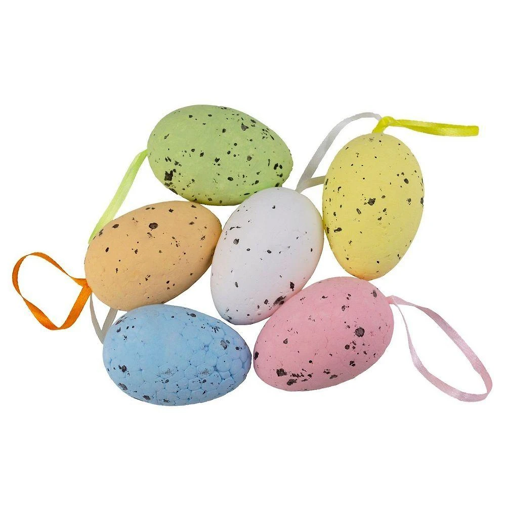 Enfeite Decorativo Páscoa 12 Ovos Pendentes Coloridos
