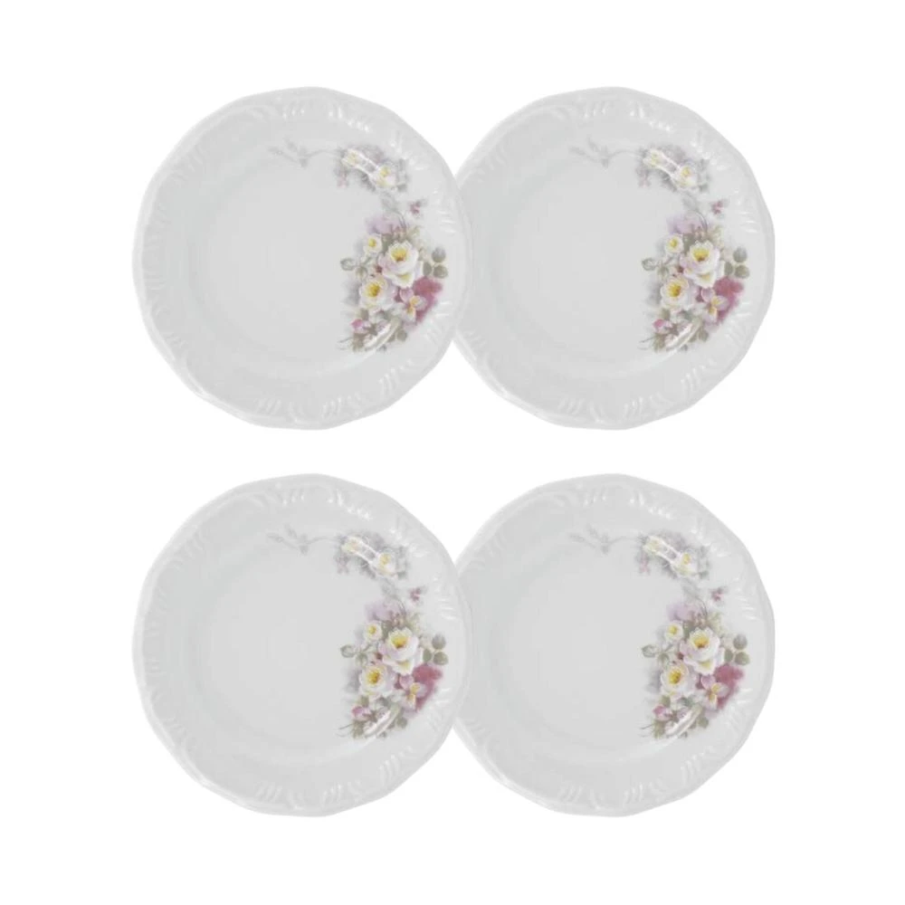 Jogo de Pratos de Sobremesa 4 Peças 19cm Eterna Porcelana Schmidt