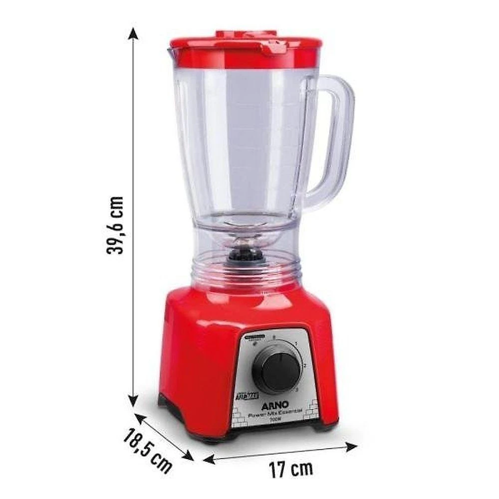 Liquidificador Arno Power Mix Essential 700w Vermelho 110V