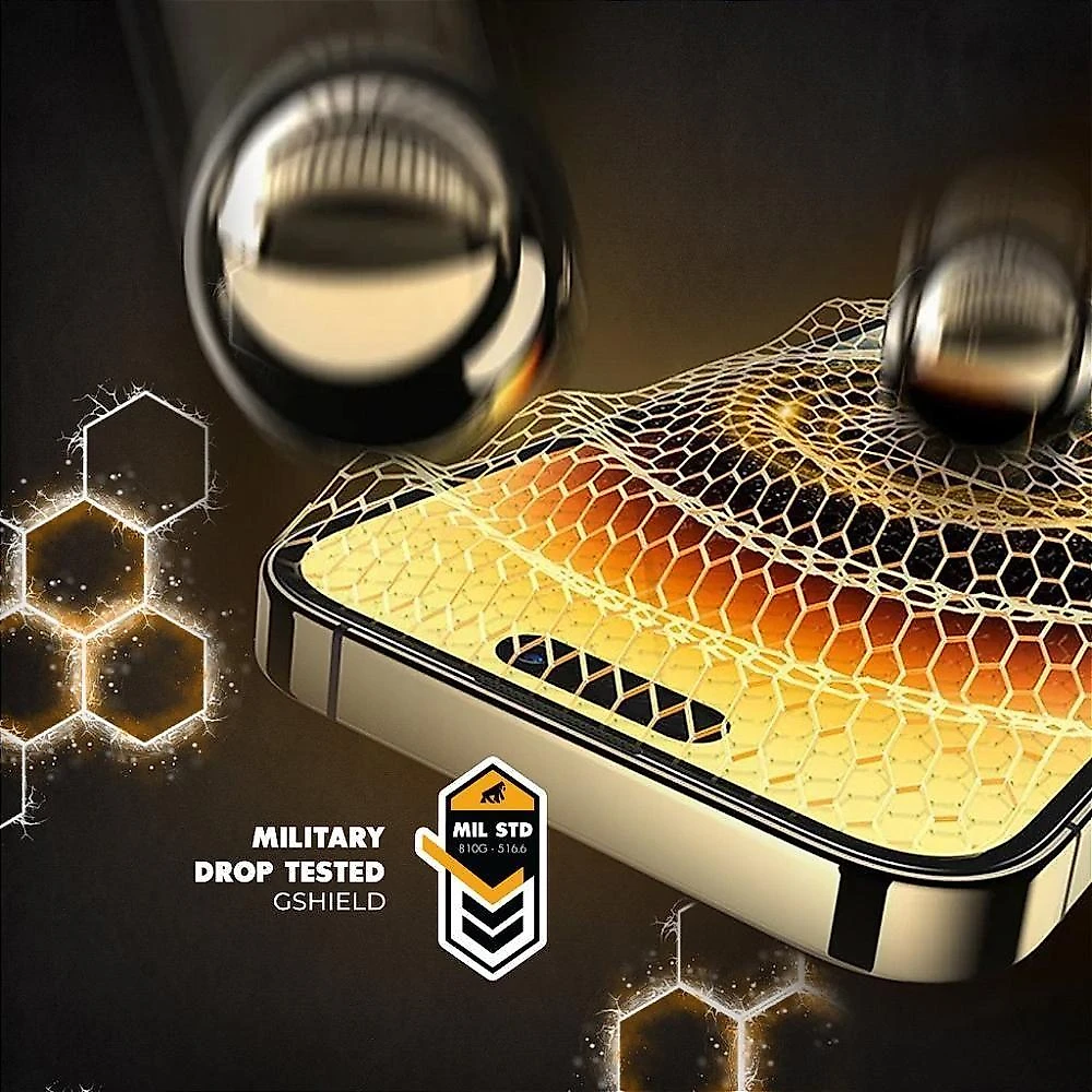 Película para Celular Gshield Iphone 16 Plus Ultra Safe Proteção da Tela Alta Transparência Preto 1