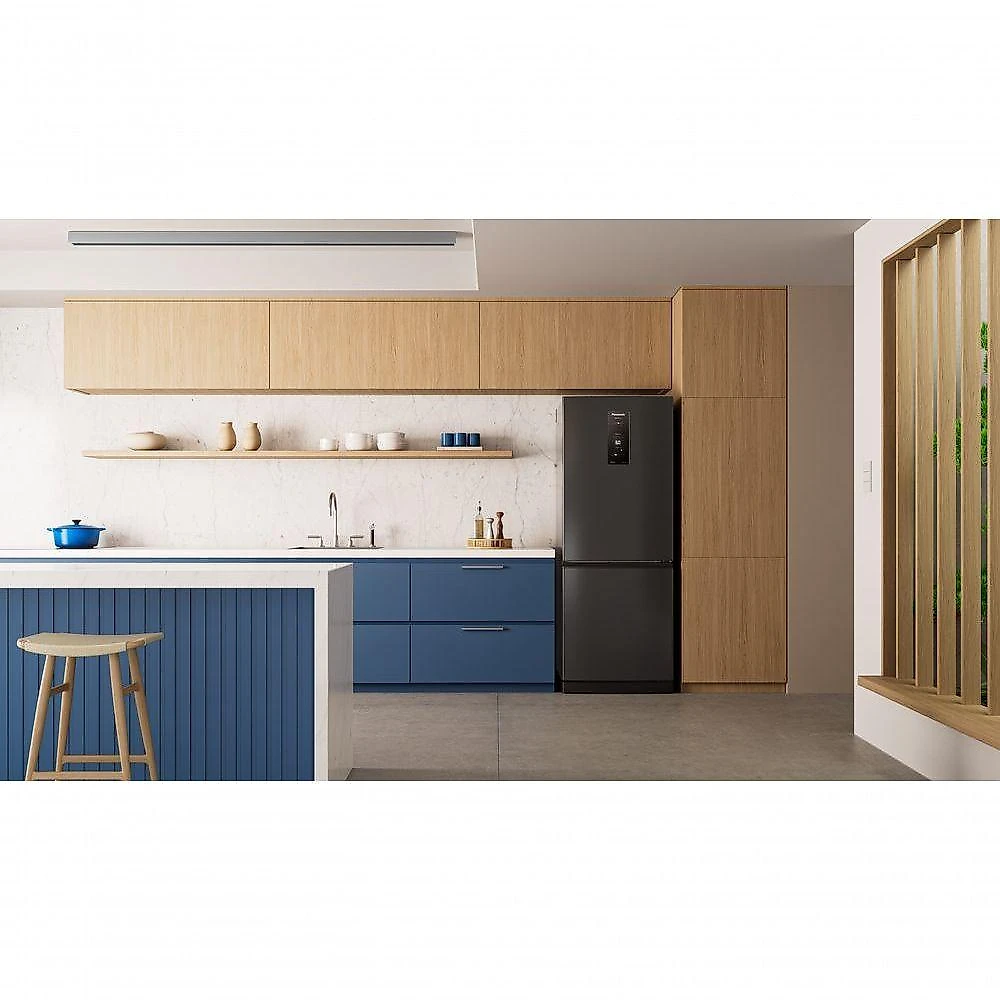 Geladeira Intuitive+ Panasonic BB64 Frost Free Inverter 475L Black Inox Look NR-BB64PV2B NR-BB64PV2BB 220V