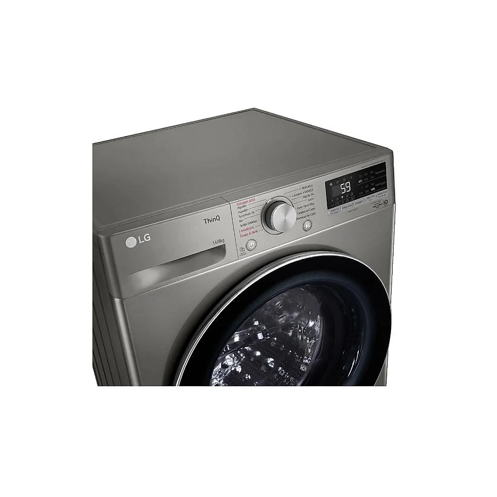 Lava e Seca LG VC4 Smart com Inteligência Artificial 14kg Inox Look CV5014PC4 127V
