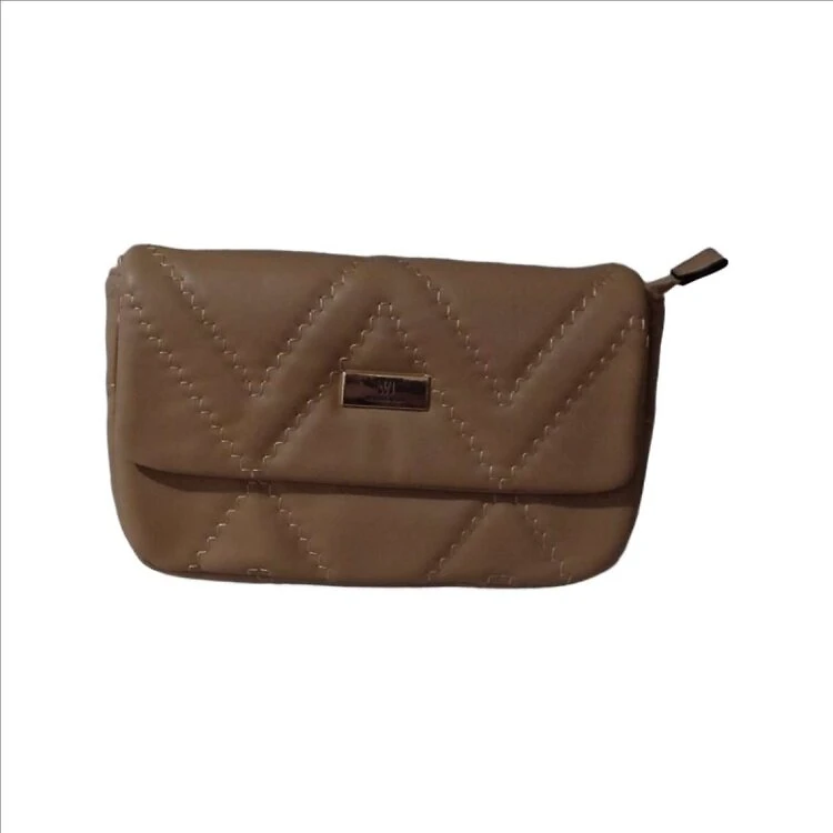 Bolsa WJ Transversal Media Matelasse Feminino - Camel