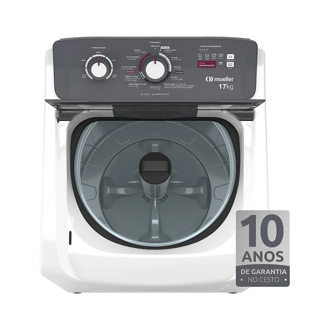 Máquina De Lavar Mueller 17kg Com Ultracentrifugação E Ciclo Rápido MLA17 110V Branco
