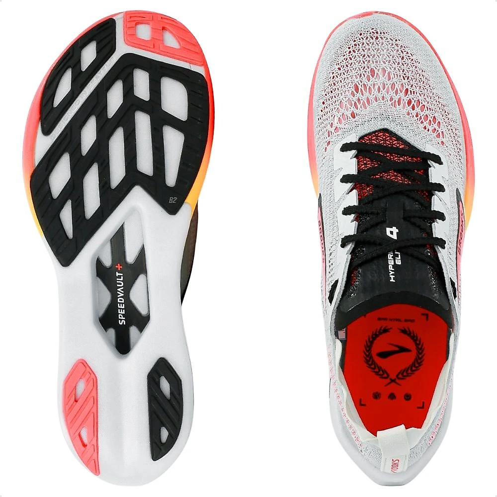 Tênis Brooks Hyperion Elite 4 Unissex Cinza / Coral - 35