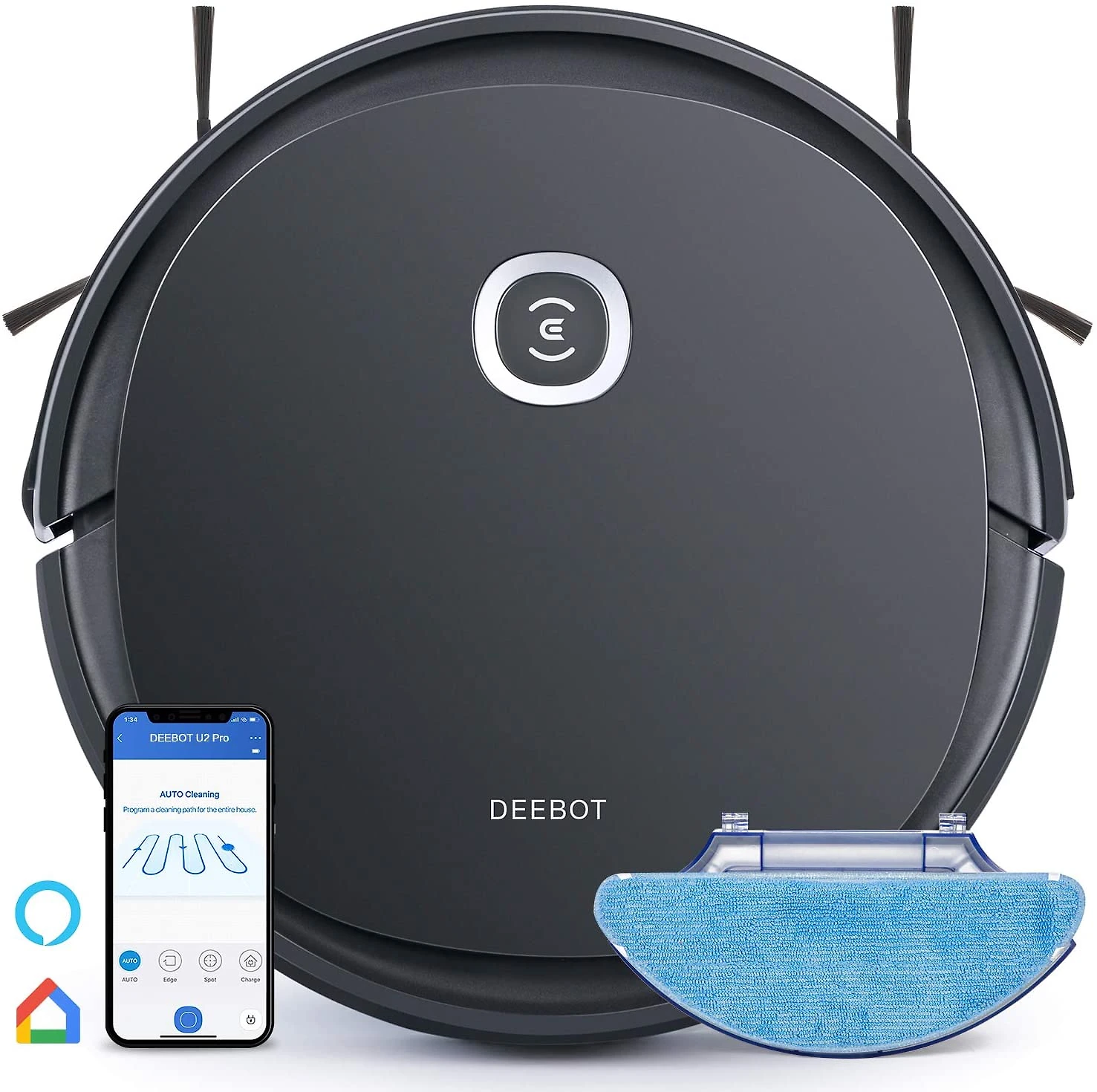 ECOVACS DEEBOT OZMO U2 Aspirador de Pó Robô com Controle R