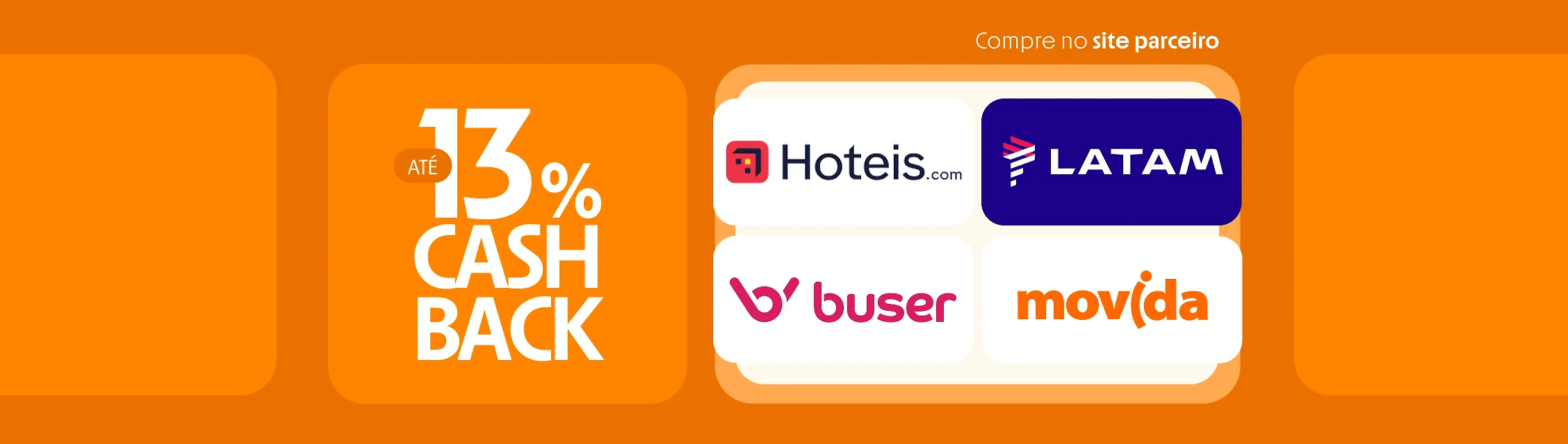 Viagens até 15% de cashback