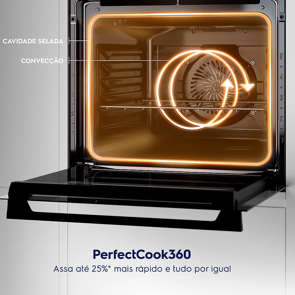 Fogão de Embutir Electrolux de 05 Bocas Experience com Mesa Vidro e Grill Preto - FE5EB 110