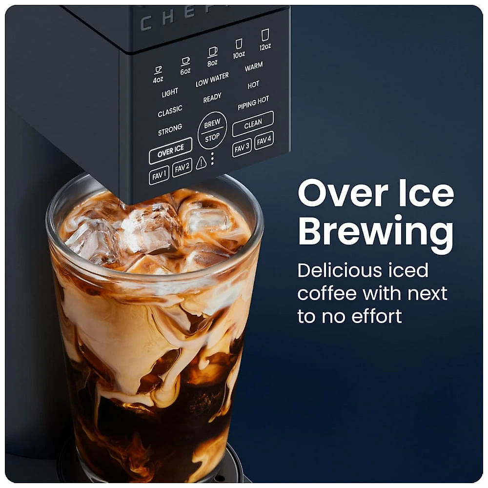 Cafeteira Individual Chefman Caffeinator Midnight Pods e Moído Função Café Gelado 1500W 120V