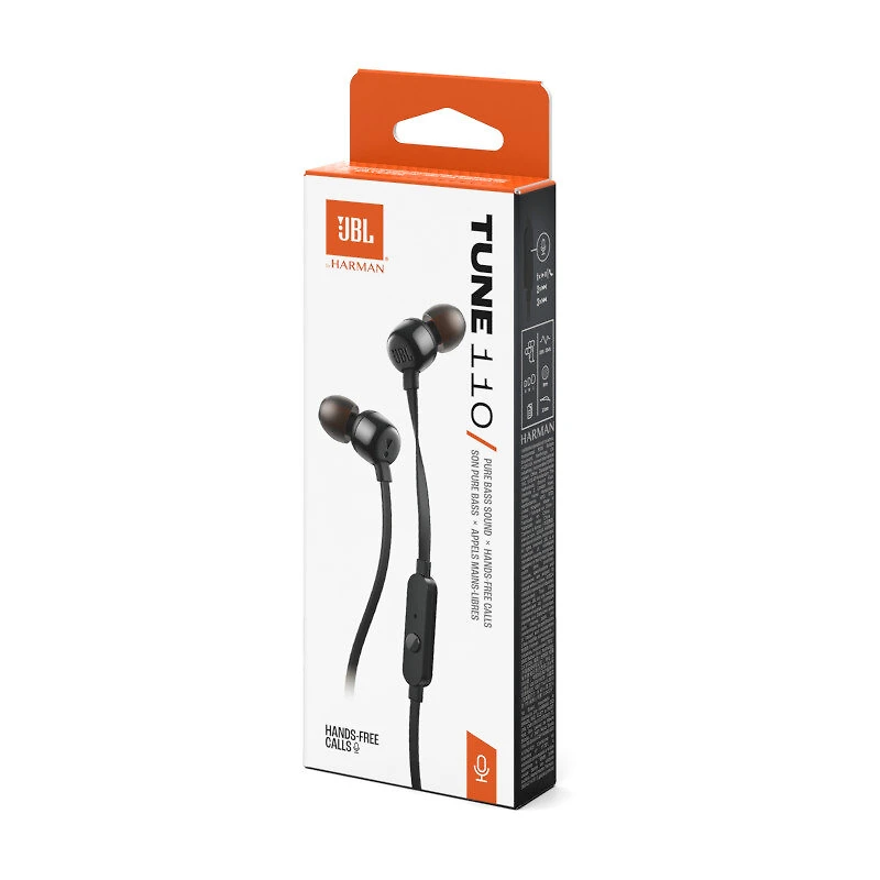 Fone de Ouvido JBL Tune 110E Preto