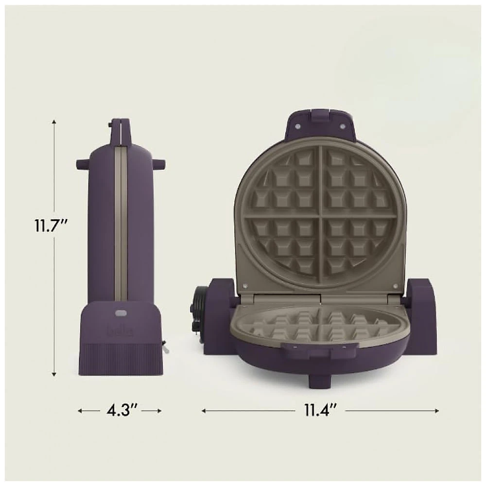 Máquina de Waffle bella FlipnStore, Revestimento Cerâmico EverGood Antiaderente, Compacta e Versátil, 1000 Watts, Profundidade de 3 cm, Cor Plum, Desi Máquina de Waffle bella FlipnStore, Revestimento Cerâmico EverGood Antiaderente, Compacta e Versátil, 1000 Watts, Profundidade de 3 cm, Cor Plum