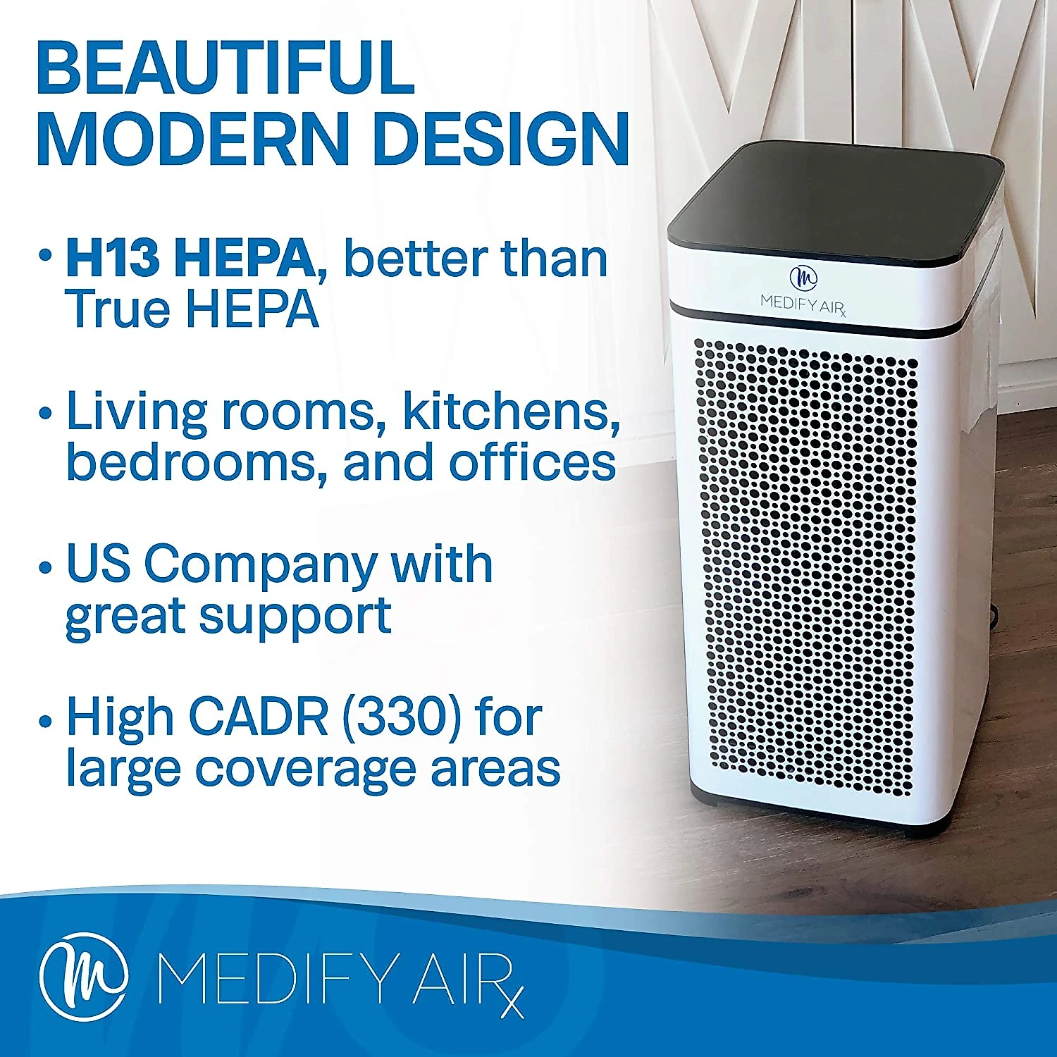 Medify Esterilizador de Ar MA40W V2 Filtro HEPA VírusBactérias Branco 110V