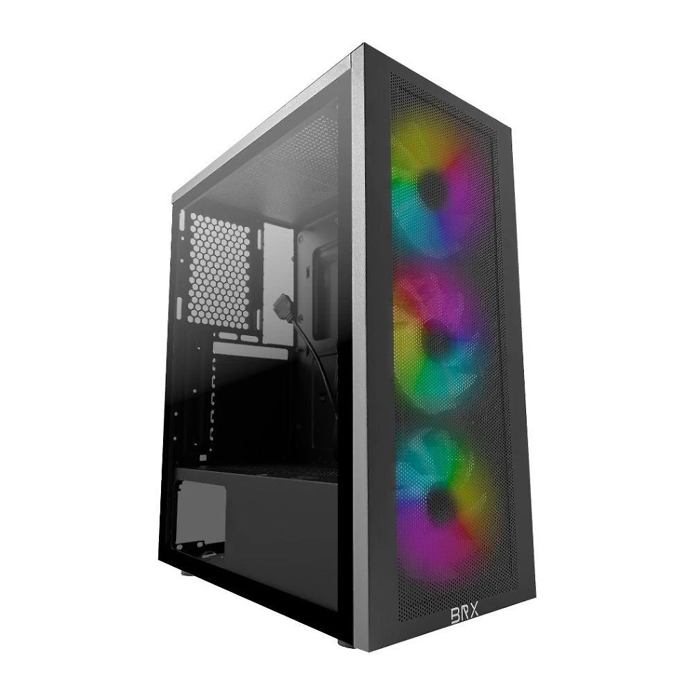 Gabinete Gamer CA-O56 Vidro Temperado com 3 Fans Frontais LED RGB BR-X