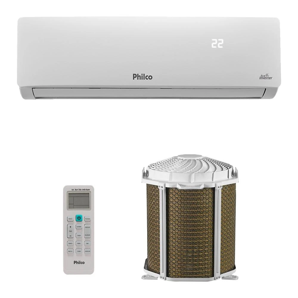 Ar-Condicionado Split Inverter 12000 BTUs Philco High Wall Só Frio PAC12FC 096662632/096662633 220V