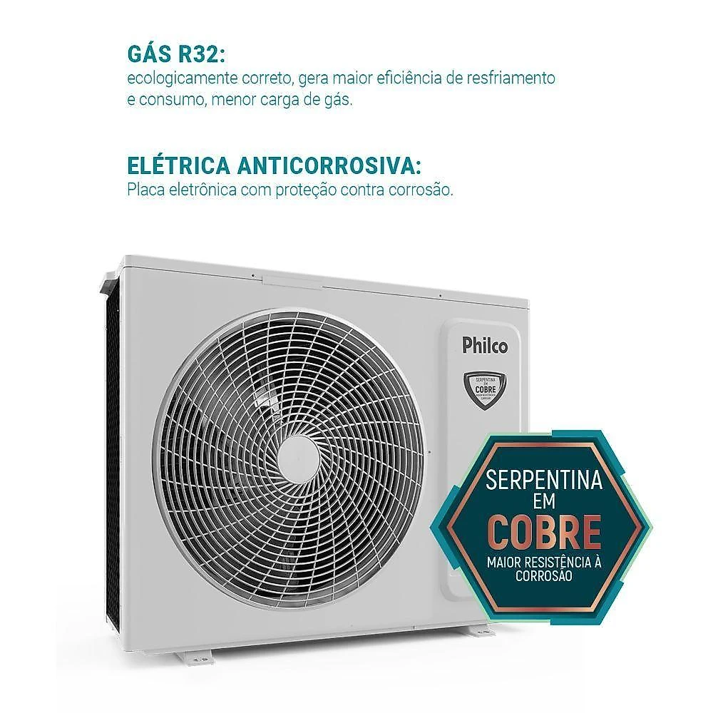 Ar Condicionado Split Inverter Philco 12000 BTUs Quente e Frio 220V PAC12QB