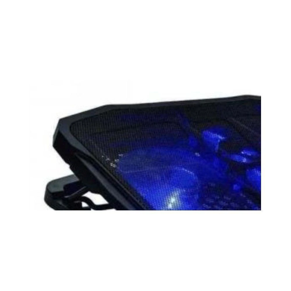 Suporte para Notebook com Cooler NBC-100BK 4 Coolers LED Azul Ajuste de Altura Display LCD Preto webcontinental-7898555213128