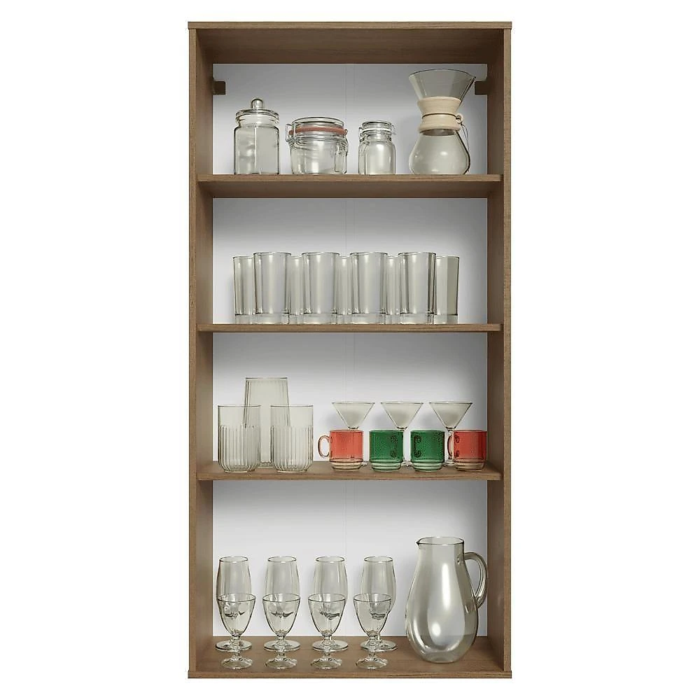 Cristaleira Suspensa 70 Cm 2 Portas De Vidro Rustic-branco Vik Madesa