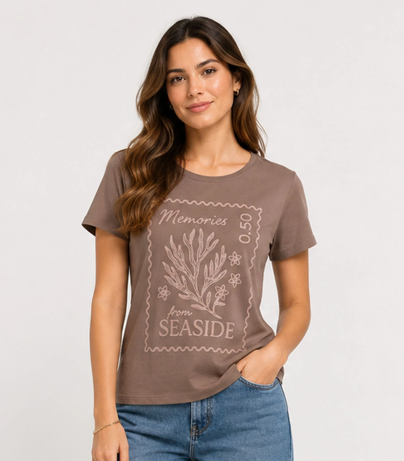 Blusa Feminina Molicotton Viscose Infinita Cor Marrom