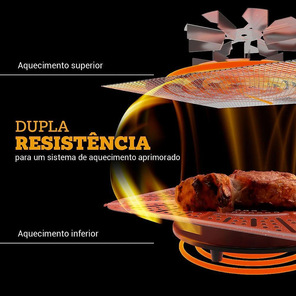 Air Fryer Oven Philco 15L Dupla Resistência 1800W PAF15B - 220V