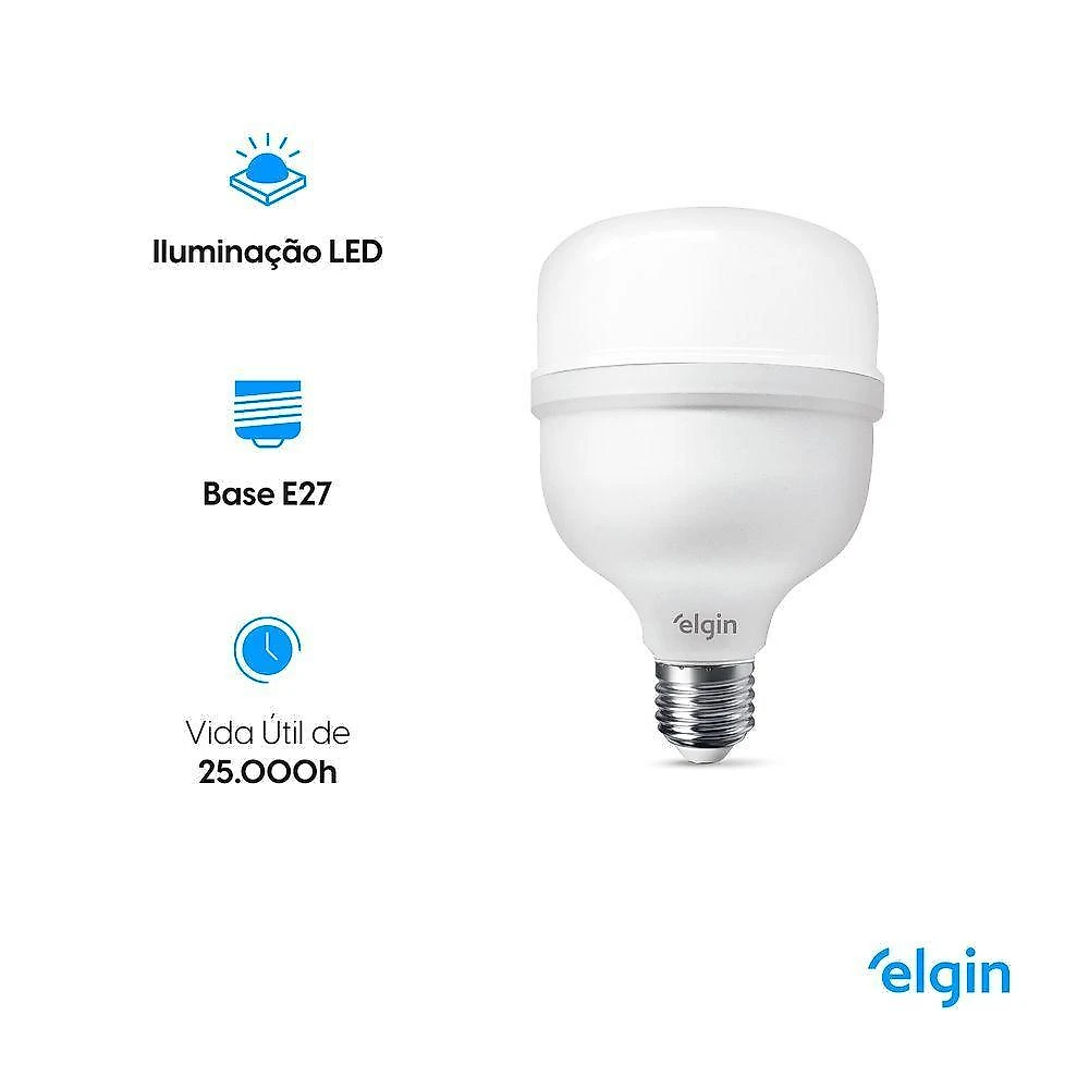 Lâmpada LED Super Bulbo 150W Bivolt 13.500 Lúmens Branca Fria Elgin