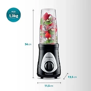 Liquidificador Mondial Personal Blender DG 01 Preto 300W com 2 Velocidades 110V