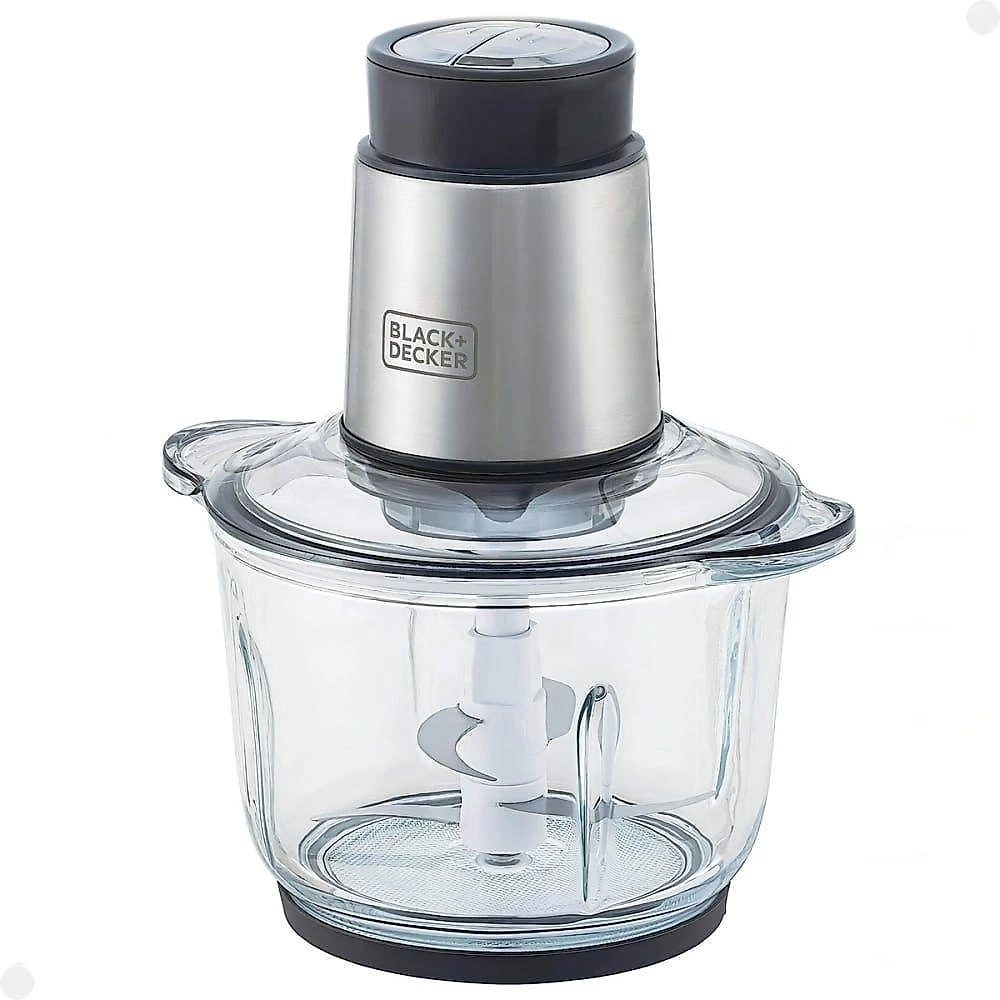 Processador de Alimentos Black + Decker MP300G-BR 2 Velocidades Tigela de Vidro 2L Aço Inox 110V