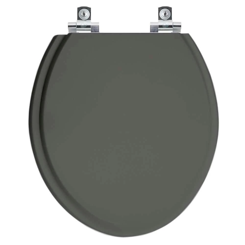 Assento Sanitário Com Fechamento Lento Convencional Oval Cinza Vip Para Vaso Deca