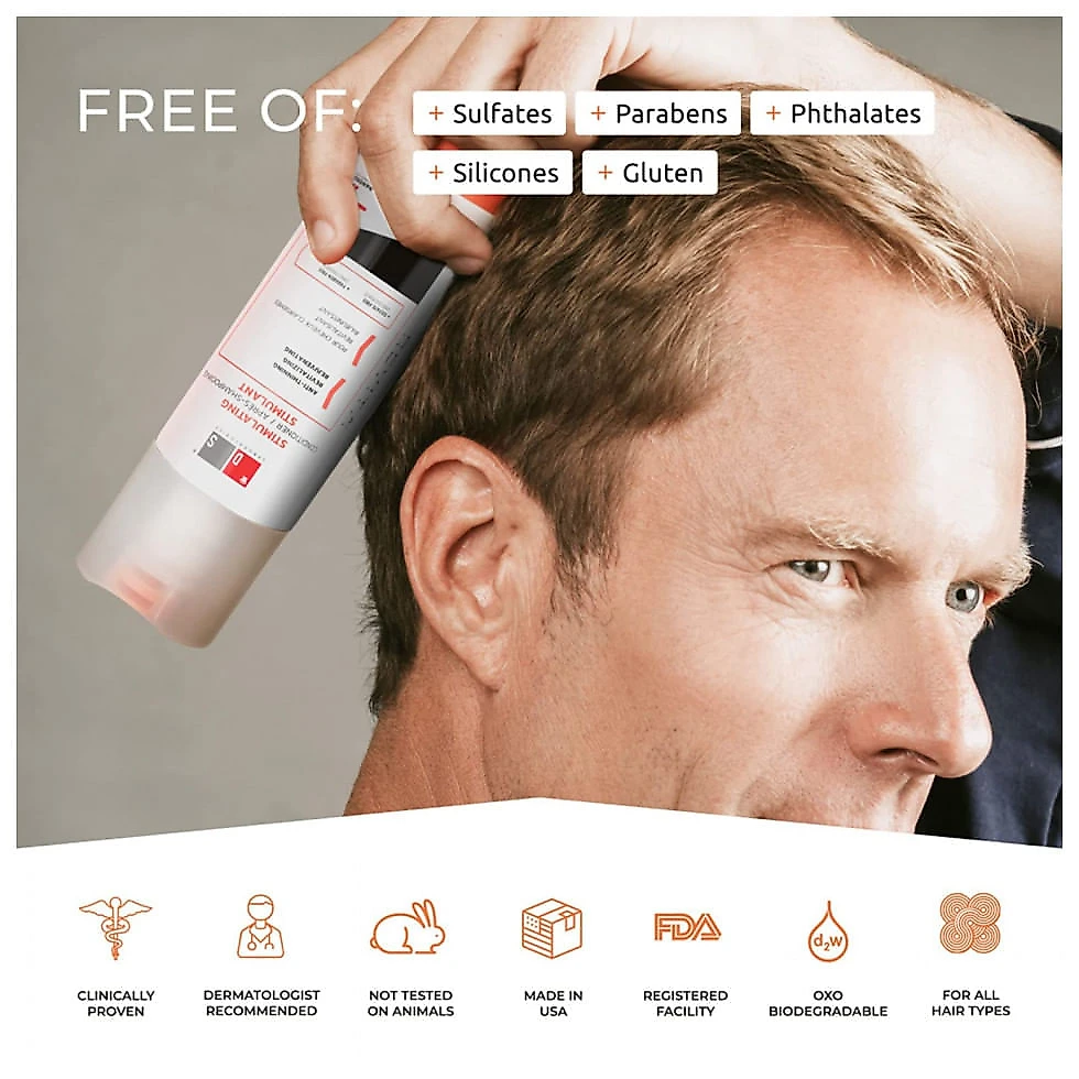 Revita Shampoo e Condicionador para Cabelos Afinados da DS Laboratories Volume e Espessamento para Homens e Mulheres,...
