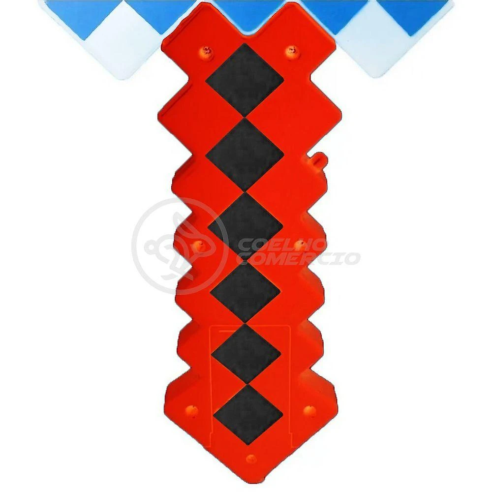 Brinquedo Espada Pixel Minecraft 58cm à Pilha vermelho