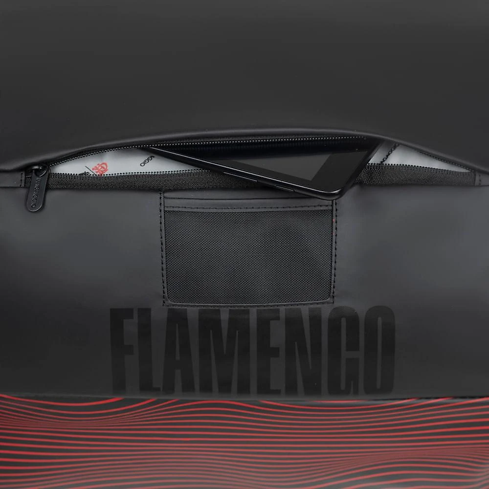 Bolsa de Viagem Masculina Flamengo Oficial Grande Travel Preta Preto