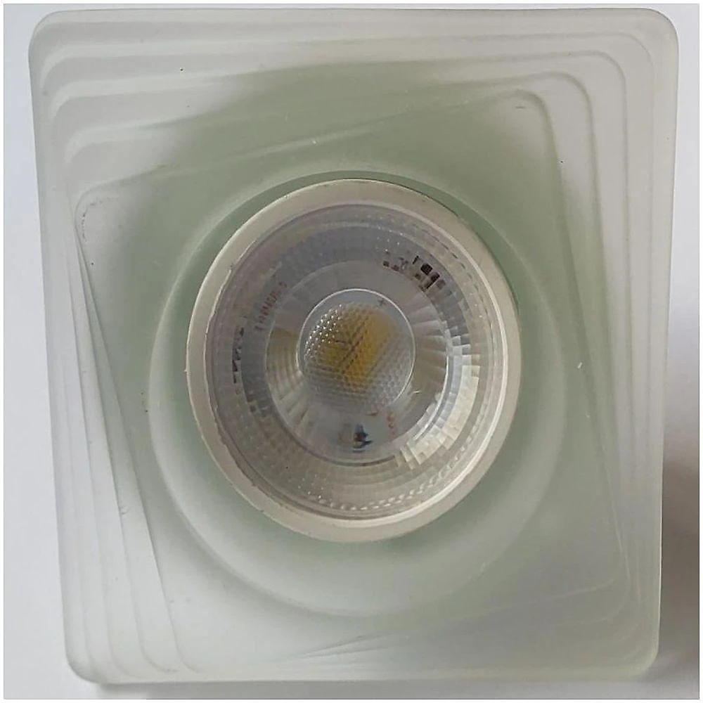 Spot Embutir Branco Quadrado Vidro Com Led 4,8w Led Cor Da Lâmpada 4000k