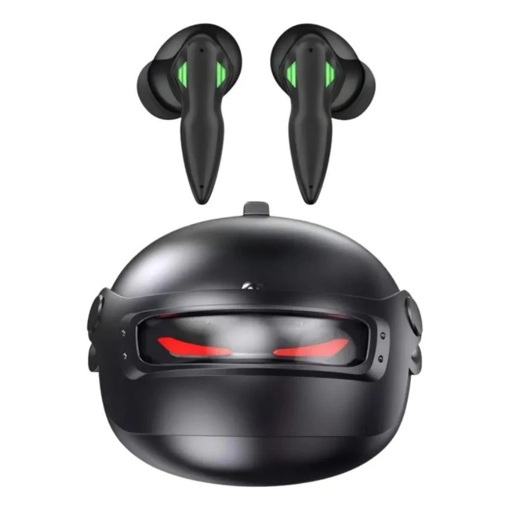 Fone de Ouvido Bluetooth MDM Formato Capacete Gamer Luz LED Neon RGB Som Premium