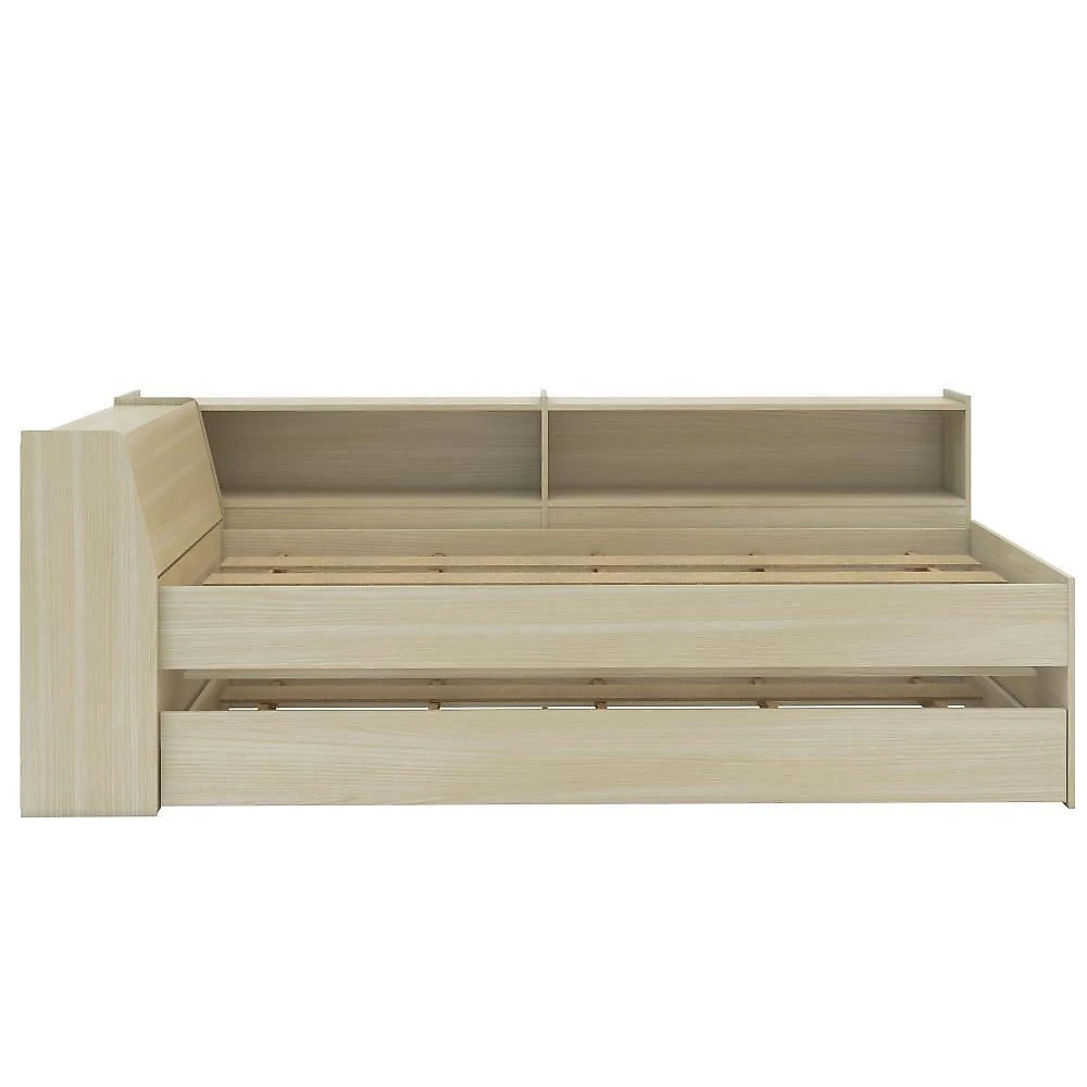 Cama Solteiro Bicama com Estante Ditália BB-28-29 COP MDP-MDP Cinza Ditália Móveis