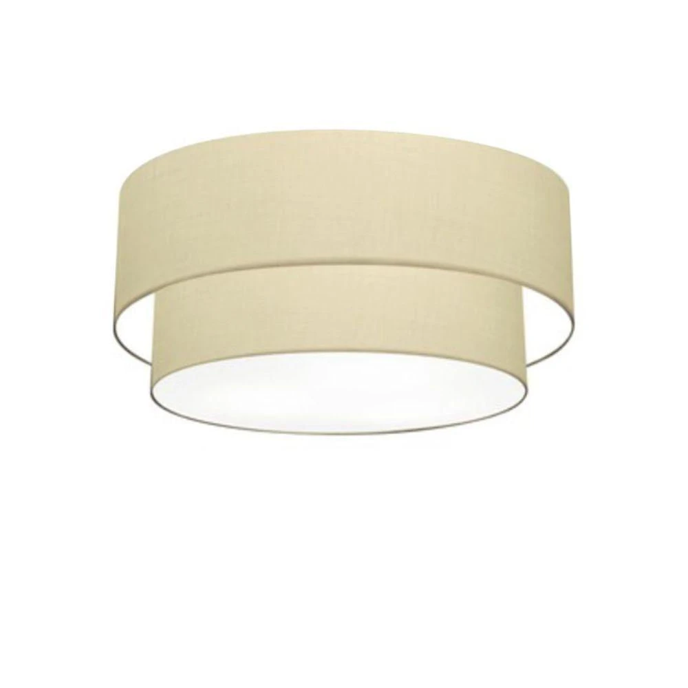 Plafon Para Quarto Cilíndrico Sq-3017 Cúpula Cor Algodão Crú