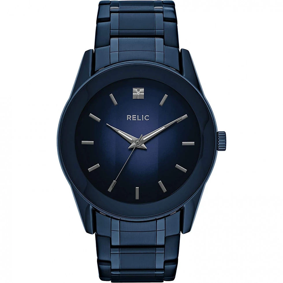 Relic by Fossil ZR77281 Relógio Masculino Analógico Quartzo de Aço Inoxidável, Azul