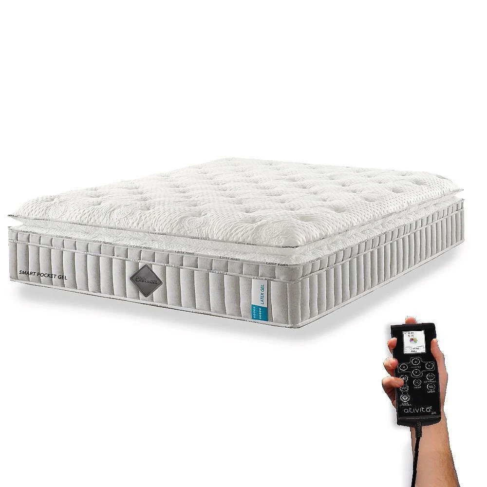 Colchão De Látex Qgel Com Cobre Plus Box Casal 138x188cm