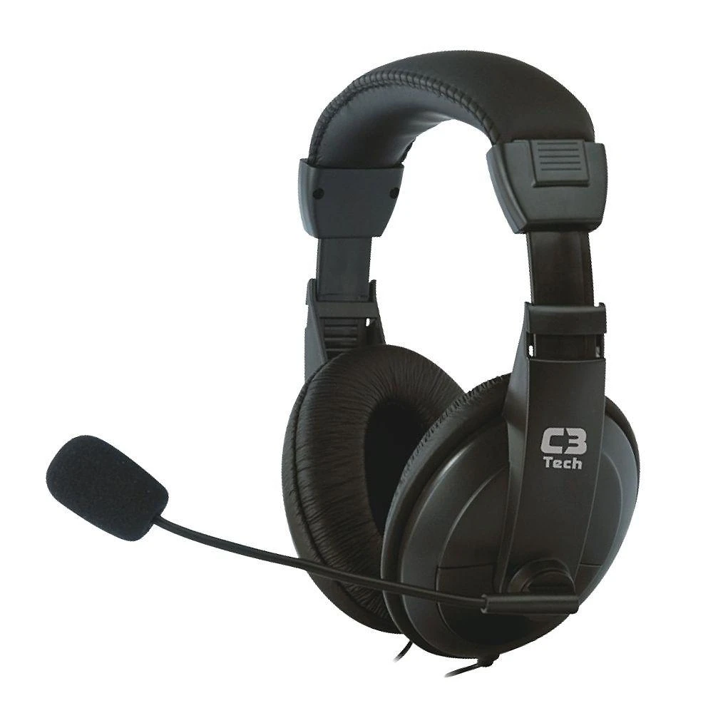 Fone Com Microfone C3 Tech Ph-60bk Voicer Comfort