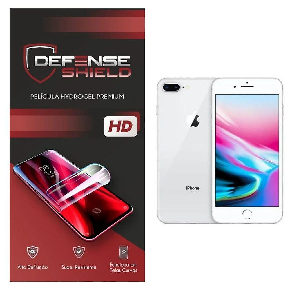 Pelicula Hydrogel Premium Para Iphone 7 Plus/8 Plus Proteção Frontal + Verso Defense Shield