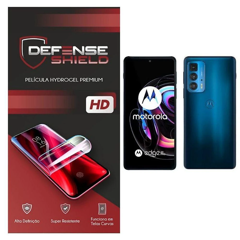 Pelicula Hydrogel Premium Para Moto Edge 20 Pro Proteção Frontal + Verso Defense Shield