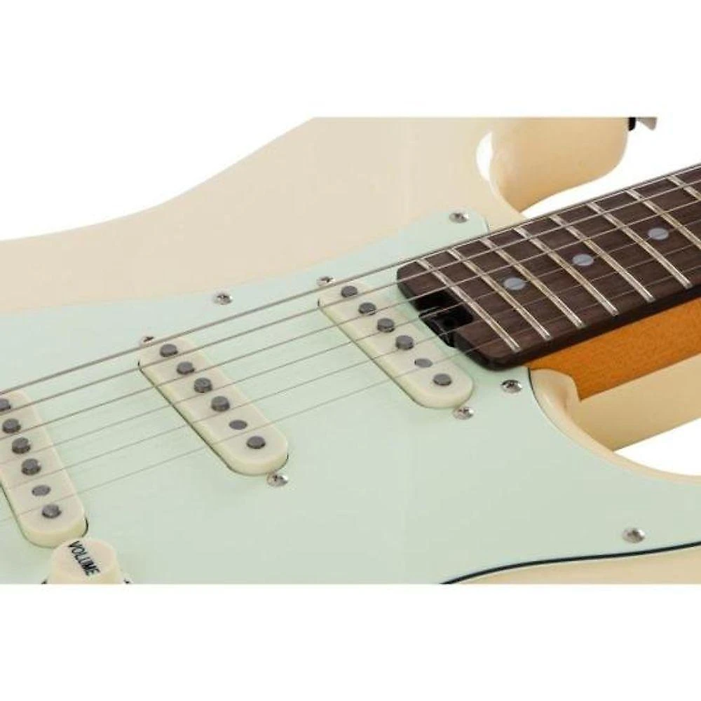 Guitarra Elétrica Pro II STG-62 com Corpo em Alder e Captadores single-coil Vintage White Aria