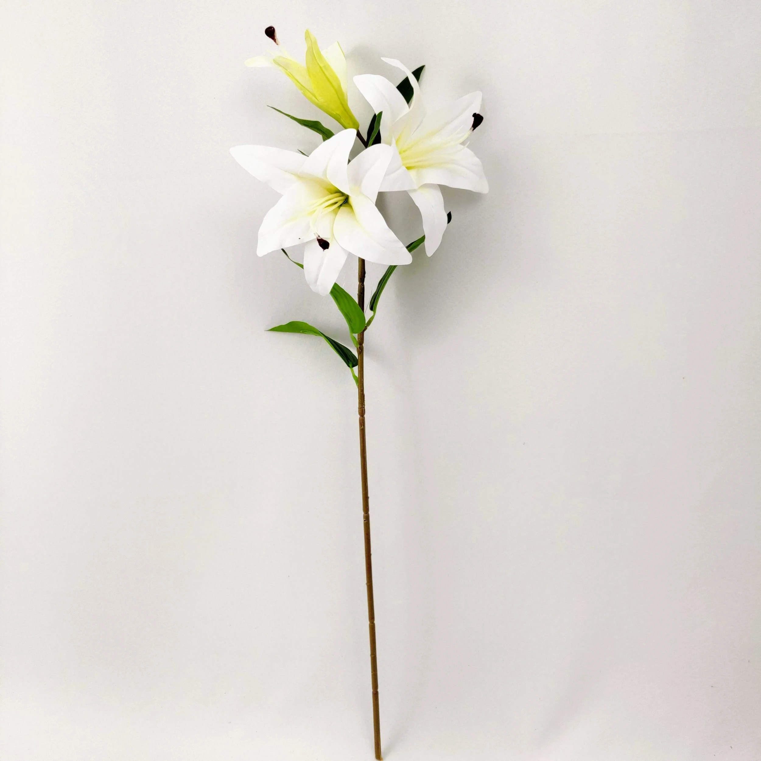 Miniatura Lirio Branco Planta Artificial Permanente 95X16Cm Toque Real