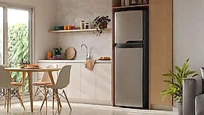Geladeira Continental TC45S Frost Free Duplex 400L Inox Look Econômica Espaçosa Controle Eletrônico 110V