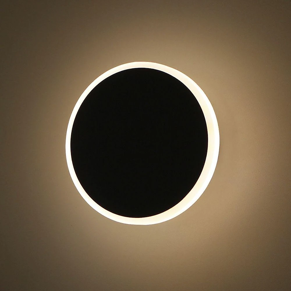 Arandela Moderno Led Taschibra Optic Circle 3 Em 1 Bivolt Preto