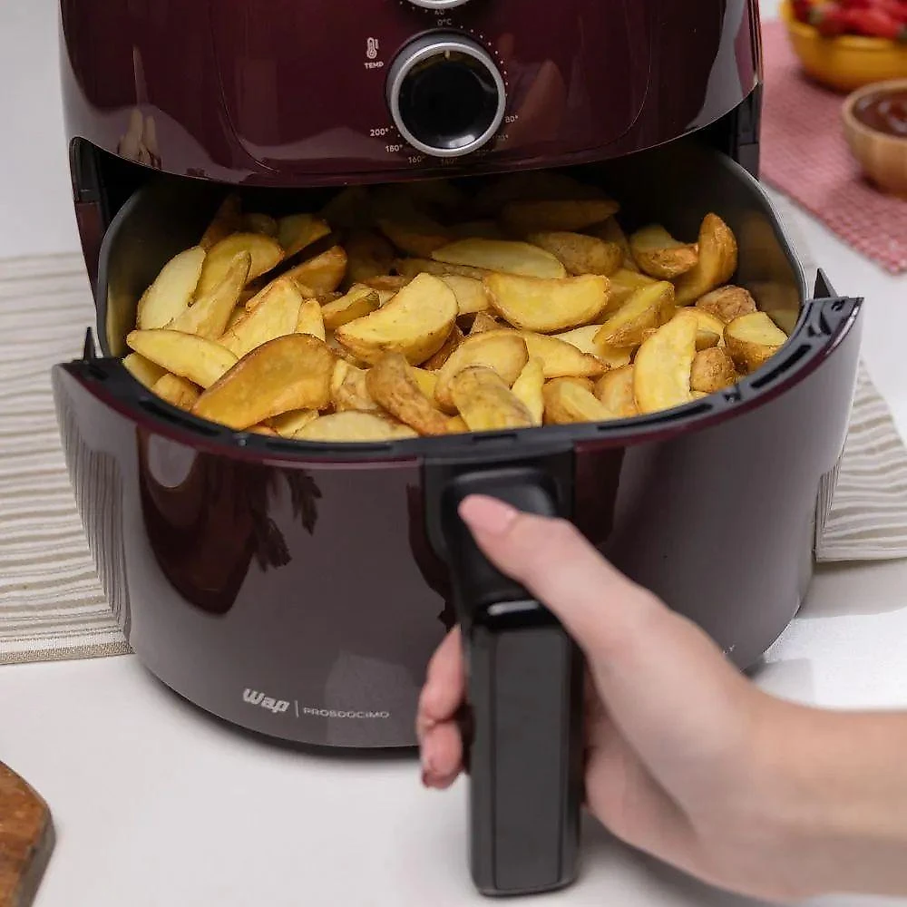 Fritadeira Elétrica Air Fryer sem Óleo WAP WAFF2-V 4L 1500W Preto e Vermelho 110V