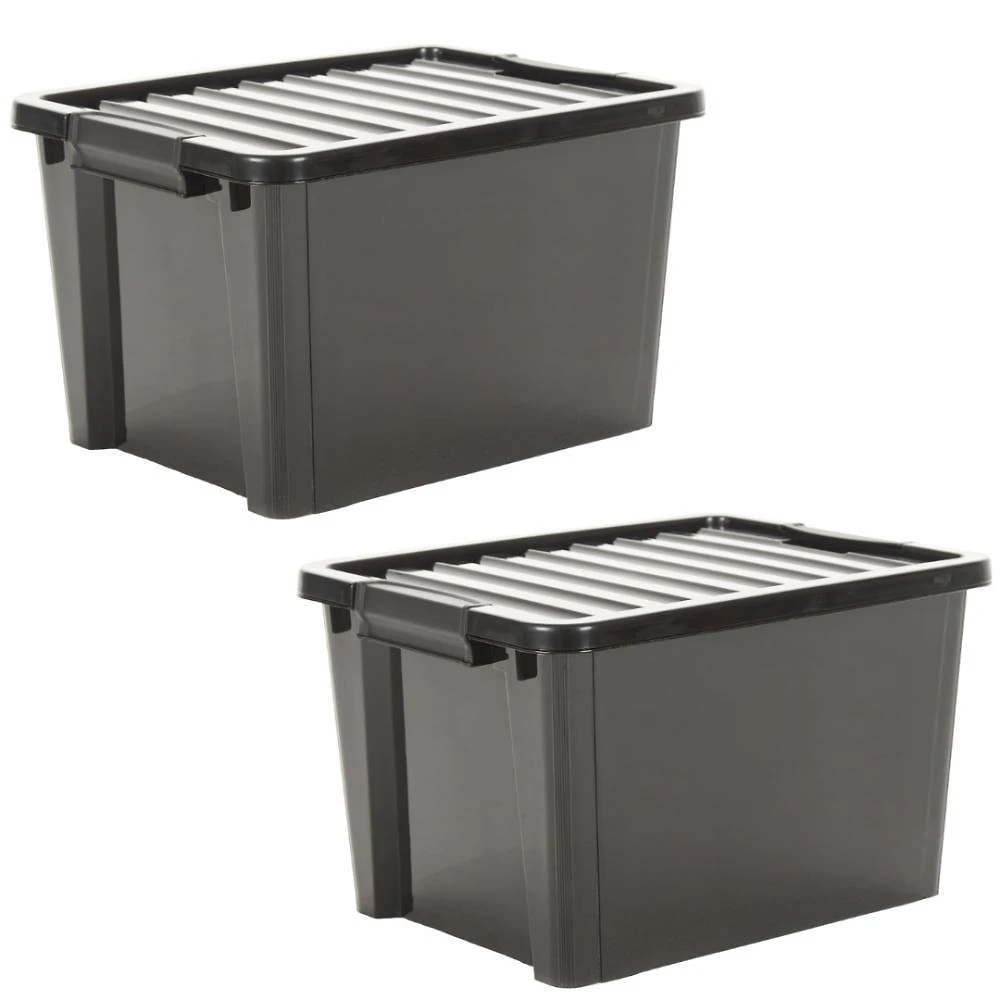 Kit 2 Organizadores Life Box 95 Lt - Preta Preta